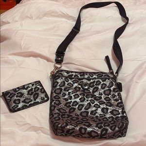 Coach Cheetah purse and ID keychain
